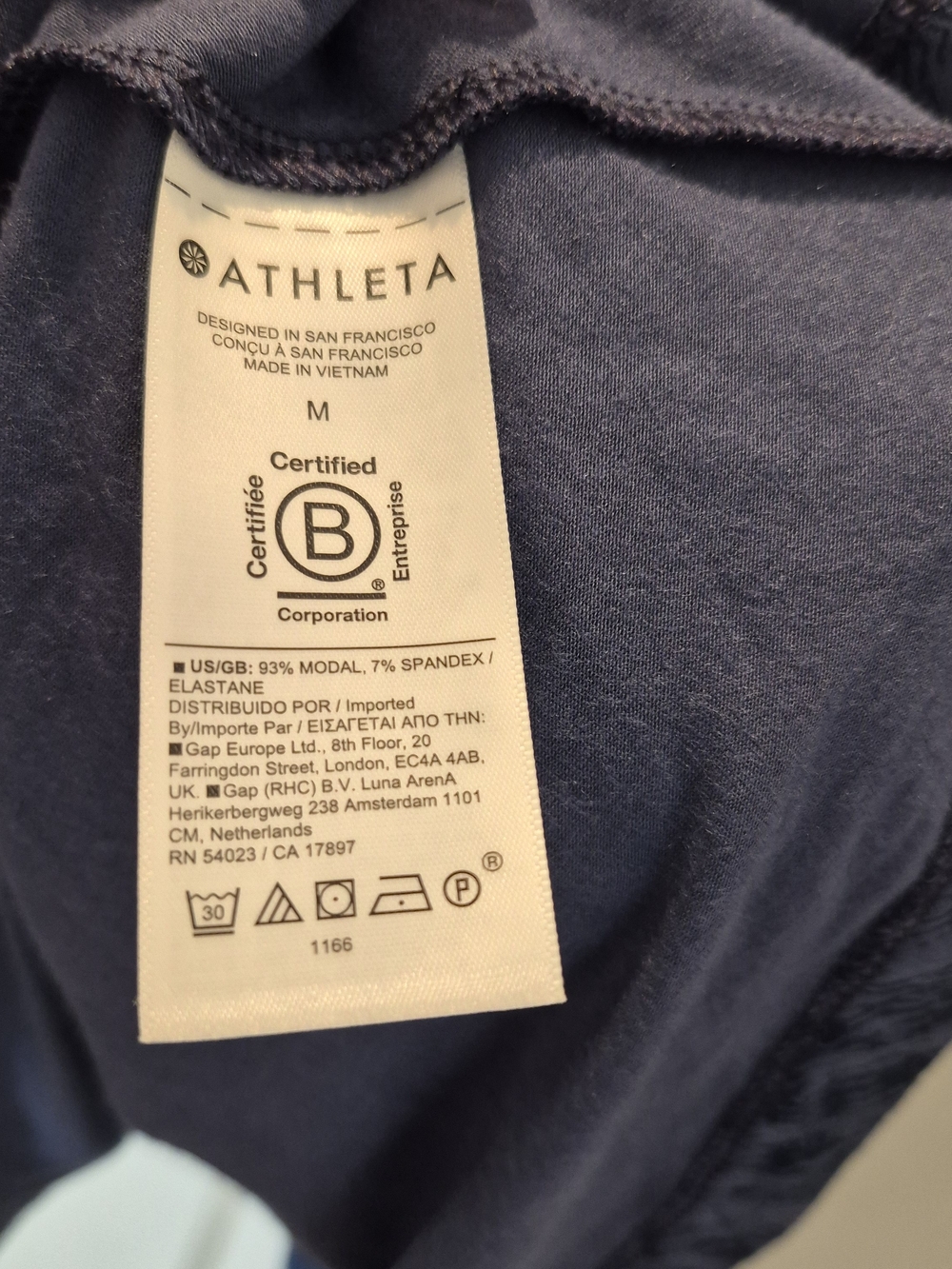 Athleta Navy Blue Printed Sleeveless Midi Dress - Picture 4 of 5